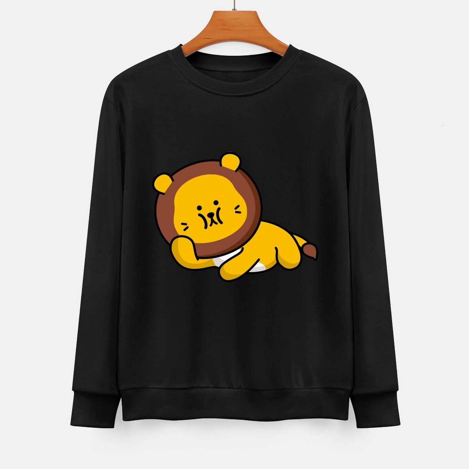 Front Patterned Long Sleeve TopMidweight Printed